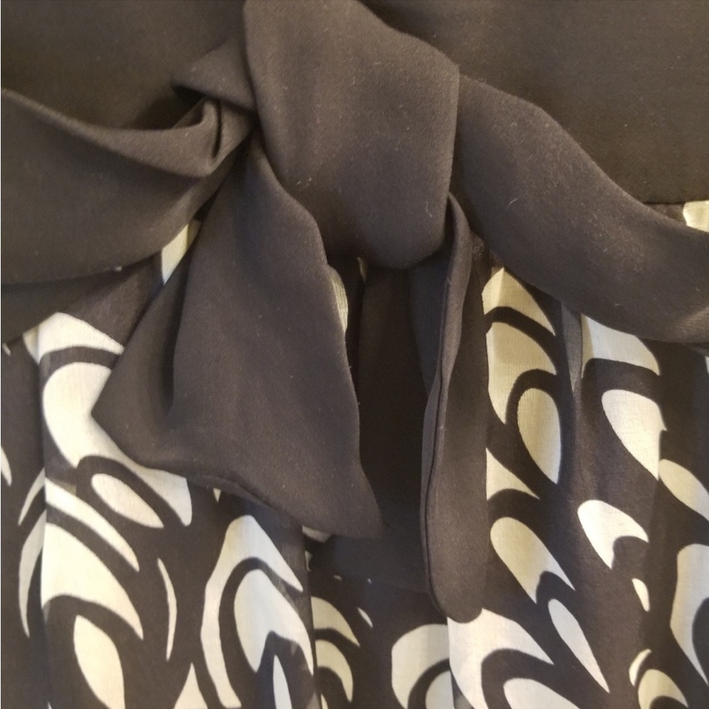 MILLY 100% Silk Dress from Nordstrom in Black/Beige Size 12 NWT - Picture 6 of 12